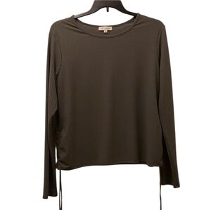 Pie in the Sky Olive Green Ribbed Top 3X NWOT